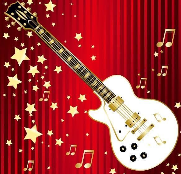 Fashion Music And Guitar Background 01