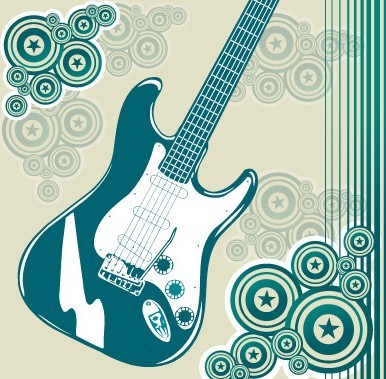 Fashion Music And Guitar Background 02