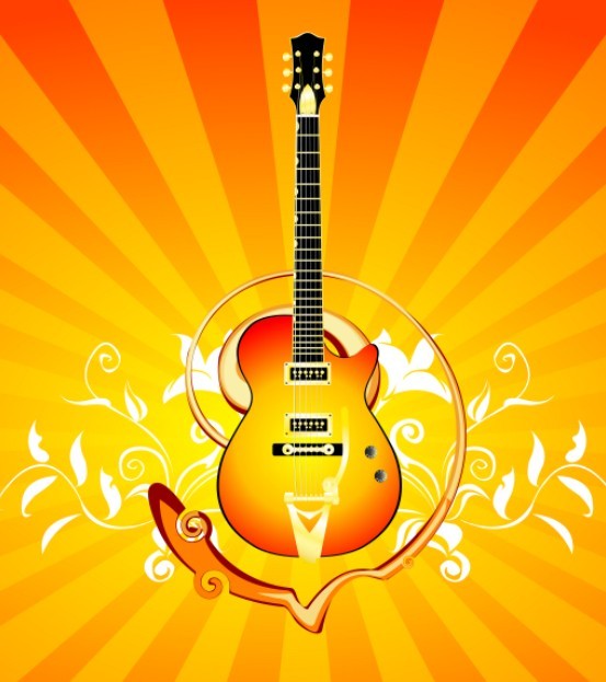 Fashion Music And Guitar Background 05