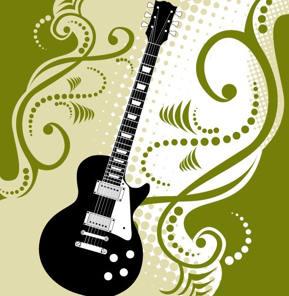Fashion Music And Guitar Background 08