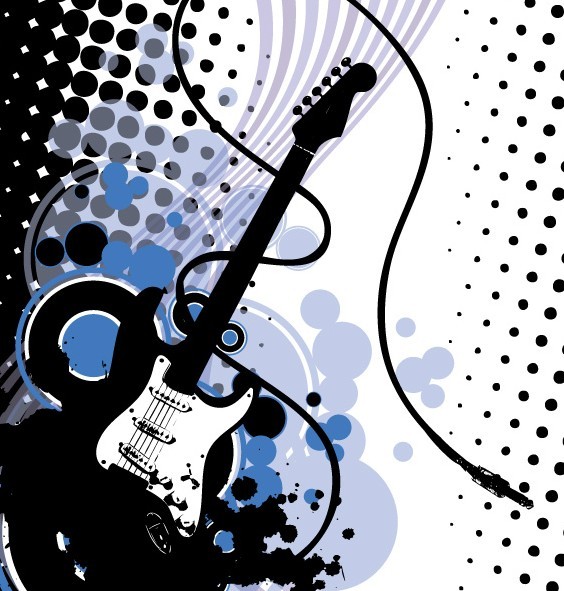 Fashion Music And Guitar Background 10