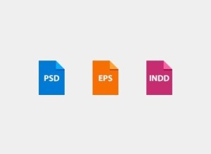 Flat Adobe Document File Format Icons PSD