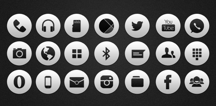 Rare White Socoal Icons