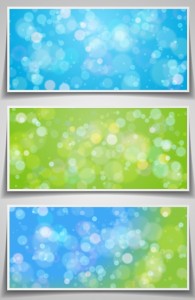 Set Of Vector Blurred Light Spots Banners