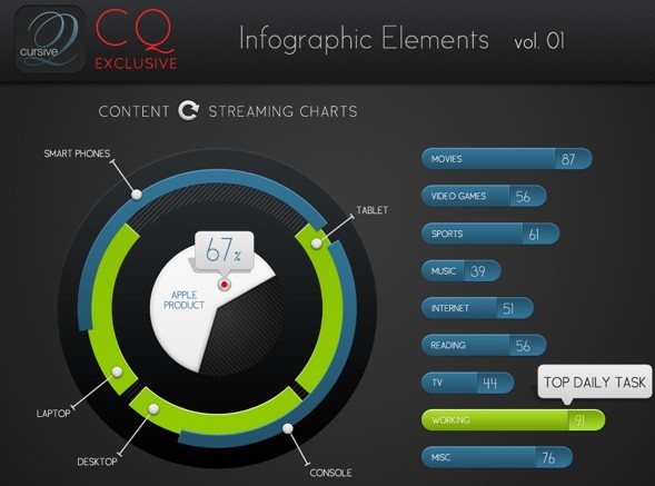 CQ Infographic Elements PSD