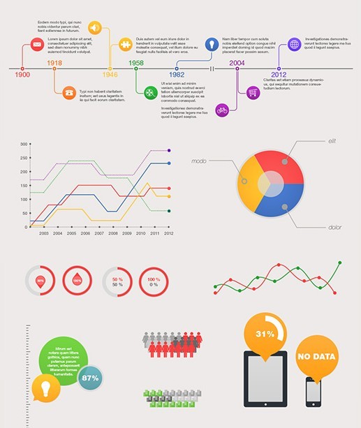 Magnolia Infographic Kit PSD