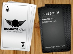 Playing Card-Like Business Card Template PSD
