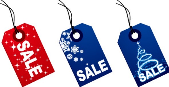 Christmas Price Tags Vector