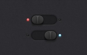 Dark Horizontal Sliders & Switches