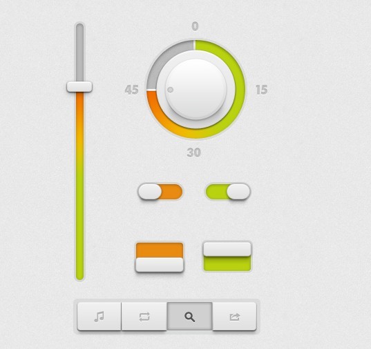 Minimal White UI Kit PSD