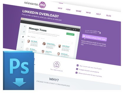 Sexy Onepager PSD Mockup