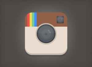 Flat Instagram Icon PSD