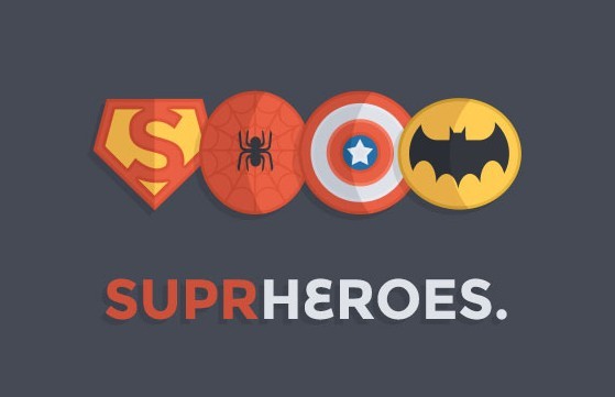 Superhero Icons PSD