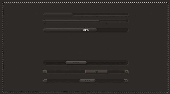 Dark Sliders with Percentages PSD