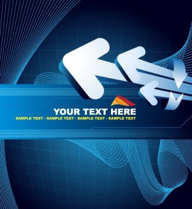Abstract Blue HI-Tech Background Vector 01