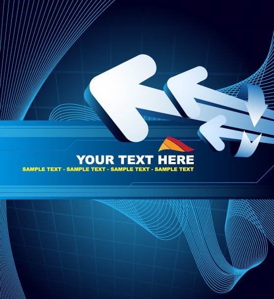 Abstract Blue HI-Tech Background Vector 01