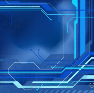 Abstract Blue HI-Tech Background Vector 02