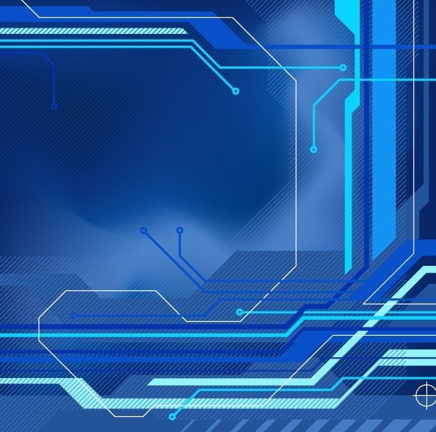 Abstract Blue HI-Tech Background Vector 02