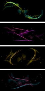 Colorful Abstract Lines and Halos Background 01