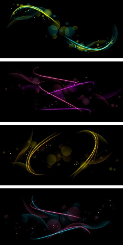 Colorful Abstract Lines and Halos Background 01