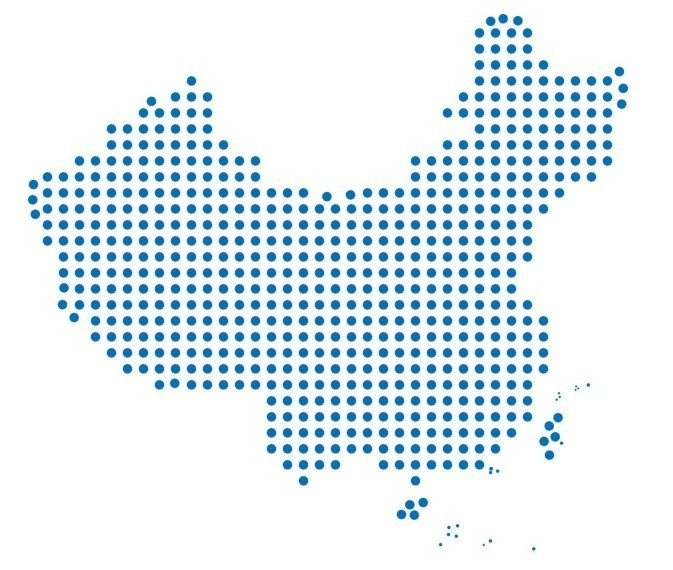 Dotted China Map Vector