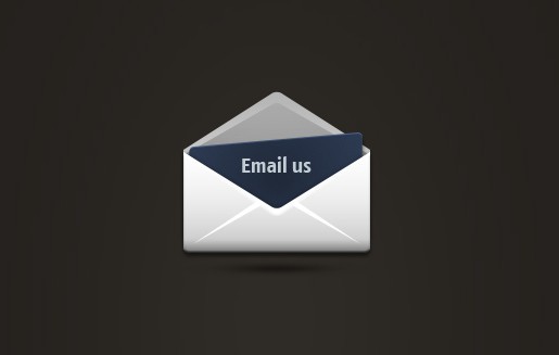 Elegant Email us Envelope ICON PSD