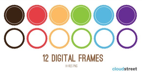 12 HI-Res Digital Frames