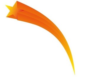 3D Flying Star Vector