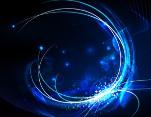 Blue Science Lines and Halos Background Vector