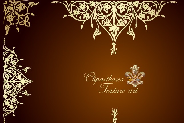 Vector Golden Floral Decorative Pattern 04