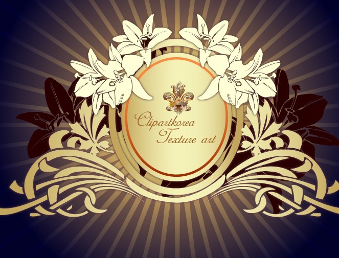 Vector Golden Floral Decorative Pattern 05