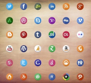 36+ Rounded Social Icons Pack PSD
