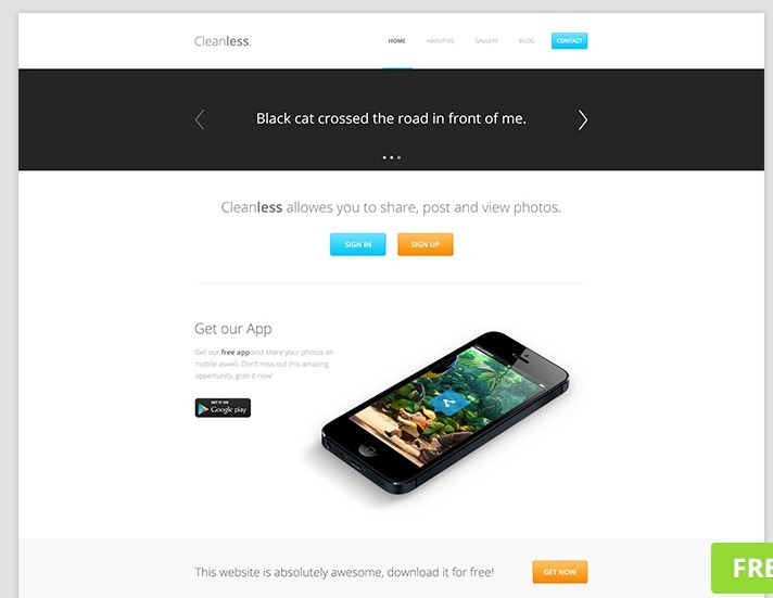 Cleanless Website Mockup Template PSD