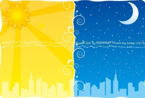 Lovely Day and night Background Vector