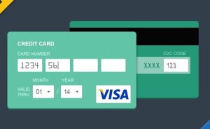Flat Style Credit Card PSD
