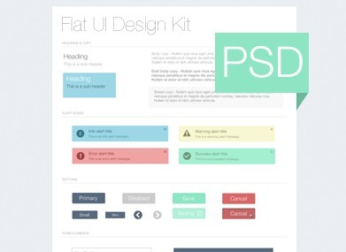 Flat UI Design Kit PSD