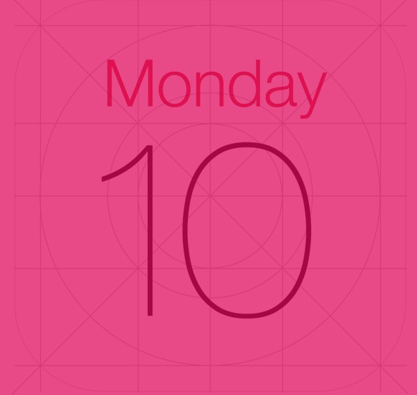 iOS 7 Calendar Icon PSD Template