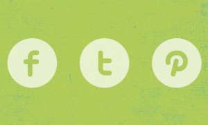 3 Super Simple Flat Social Icons PSD