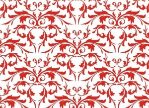 Simple Red Floral Patterns Vector