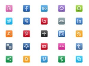 225+ Minimal Rounded Social Icons (PNG and PSD)