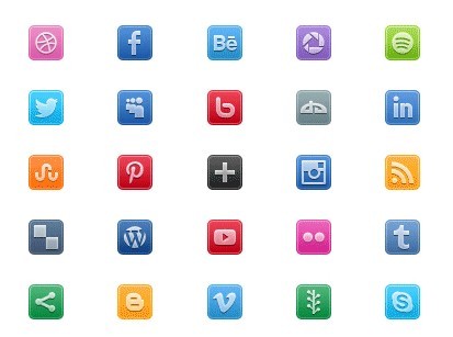 225+ Minimal Rounded Social Icons (PNG and PSD)