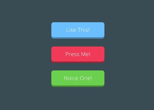 3 Minimal Flat Web Button Templates PSD