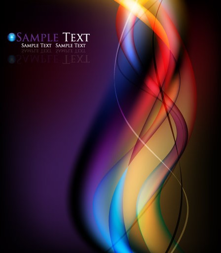 Gorgeous Abstract Colorful Curves Background Vector 05