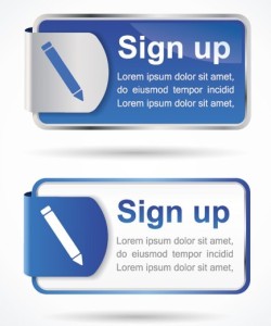 Stylish Vector Sign up Buttons & Labels 02