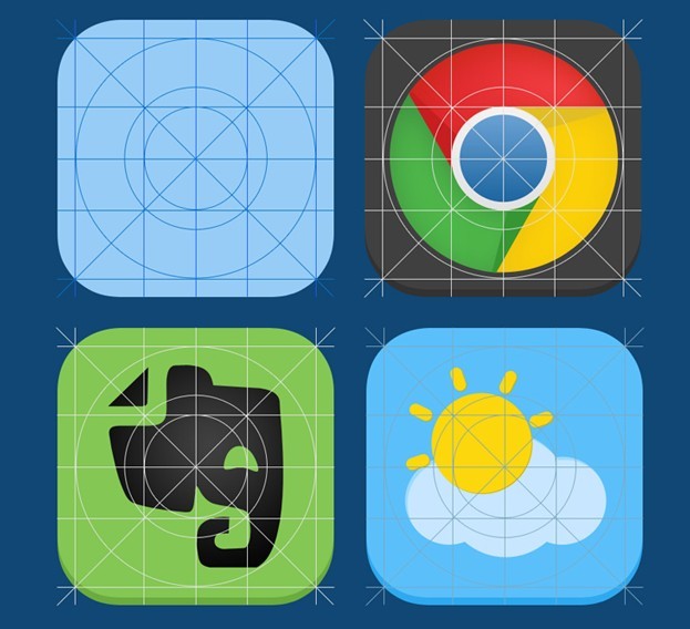 iOS 7 Icon Guide PSD