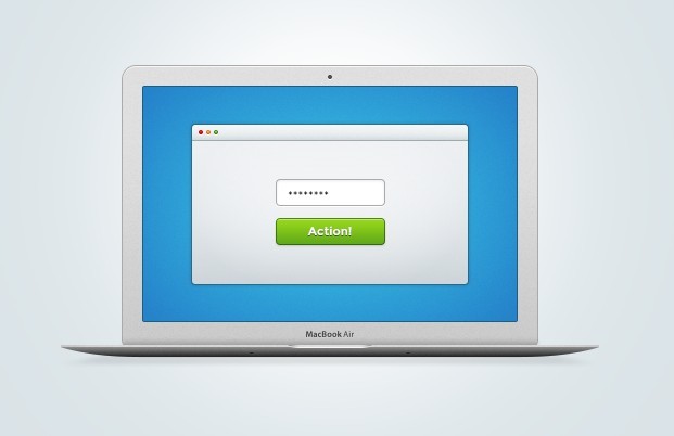 Apple Macbook Air PSD Mockup