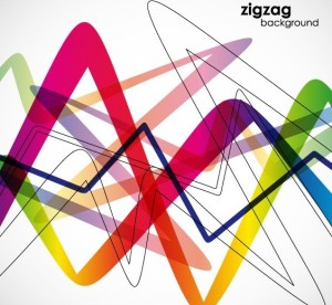 Colorful Abstract Zigzag Background Vector