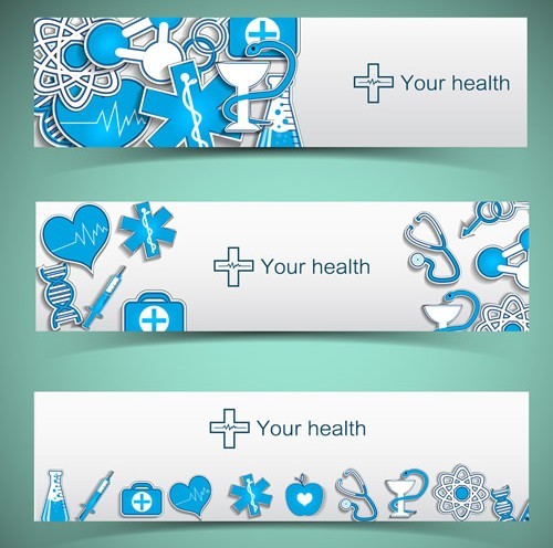 Fresh and Clean Medical Banners Vector 02