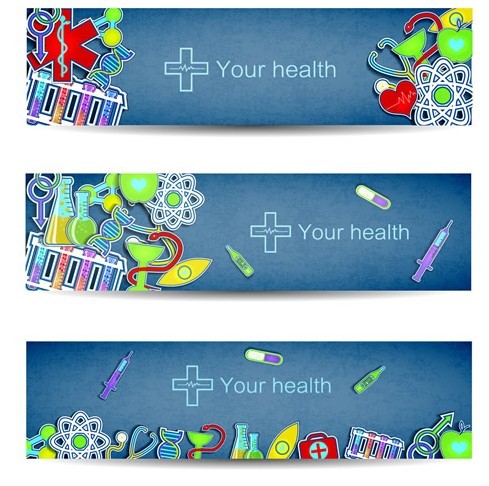 Fresh and Clean Medical Banners Vector 03