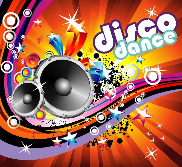 Gorgeous Disco Dance Poster Background Vector